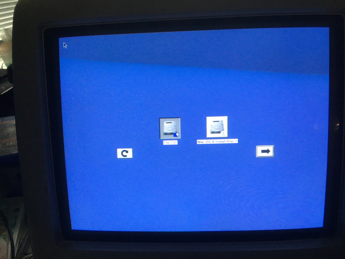 A picture containing display, monitor, display device, textDescription ...